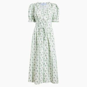 Hill House Green Sabrina midi dress